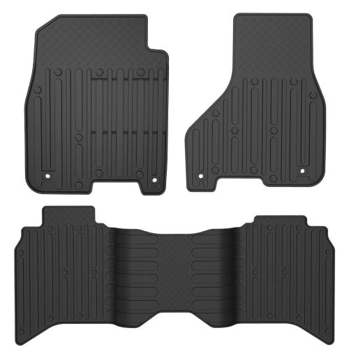  OEdRo oEdRo Floor Mats Liners Compatible for 2013-2018 Dodge Ram 1500-5500 Crew Cab OEM, Includes 1st & 2nd Front Row and Rear Floor Liner Set