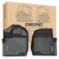 OEdRo oEdRo F150 Front Floor Mats Liners SuperCrew Cab/Super Cab - Unique Black TPE All-Weather Guard, Includes 1st Row Compatible for 2015-2018 Ford Floor Liner (Only 1st Row Driver/Pas