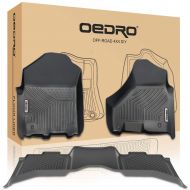 OEdRo oEdRo Floor Mats Fit for 2012-2018 Dodge Ram 1500/2500/3500 Crew Cab, Unique Black TPE All-Weather Guard Includes 1st and 2nd Row: Front, Rear, Full Set Liners
