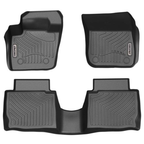  OEdRo oEdRo Floor Mats Fit for 2013-2016 Ford Fusion Energi/Titanium/Lincoln MKZ, Unique Black TPE All-Weather Guard Includes 1st and 2nd Row: Front, Rear, Full Set Liners