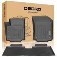 OEdRo oEdRo Floor Mats Compatible for 2018-2019 Chevrolet Equinox, Unique Black TPE All-Weather Guard Includes 1st and 2nd Row: Front, Rear, Full Set Liners