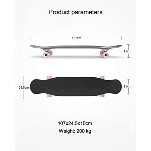  OFFA 42x10 Inch Skateboards Deck,longboards Cruiser Skateboards, Longboard Complete Beginners Men Girls Teens Adults, 9 Layer Maple Double Kick Deck Concave Skateboard for Extreme