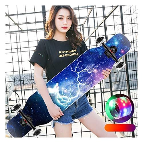  OFFA 42x10 Inch Skateboards Deck,longboards Cruiser Skateboards, Longboard Complete Beginners Men Girls Teens Adults, 9 Layer Maple Double Kick Deck Concave Skateboard for Extreme