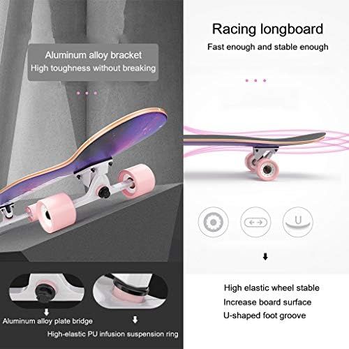  OFFA 42x10 Inch Skateboards Deck,longboards Cruiser Skateboards, Longboard Complete Beginners Men Girls Teens Adults, 9 Layer Maple Double Kick Deck Concave Skateboard for Extreme