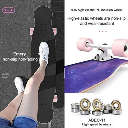  OFFA 42x10 Inch Skateboards Deck,longboards Cruiser Skateboards, Longboard Complete Beginners Men Girls Teens Adults, 9 Layer Maple Double Kick Deck Concave Skateboard for Extreme