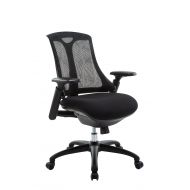 OFFICE FACTOR Mid Mesh Back Office Chair, Comfortable Ergonomic Computer Chair, Ventilated Mesh Back Task Chair for Office & Home. Multi-Function Highly Adjustable Executive Chair