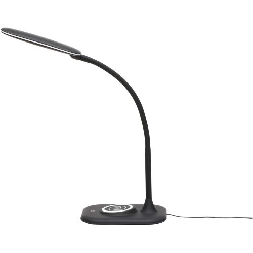  Essentials by OFM ESS-9004-BLK Ofm Essentials LED Desk Lamp with Integrated Wireless Charging Station, Black