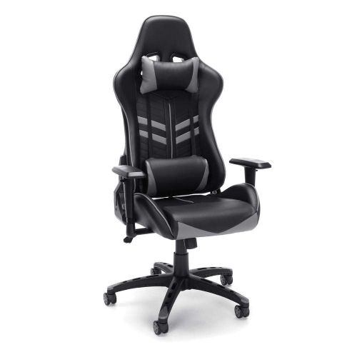  Essentials by OFM ESS-6065 Racing Style Gaming Chair, Gray