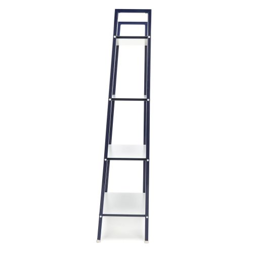  OFM Essentials 4-Shelf Ladder Bookcase - Modern Free Standing Bookshelf, Natural/White (ESS-1045-WHT-NAT)