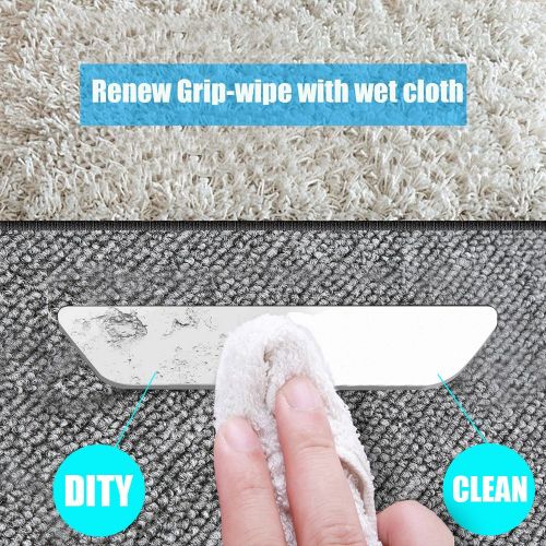  OGORI Non Slip Rug Grippers to Carpets, 16PCS Reusable Rug Pad Carpet Tape, Flatten Rug Corners for Hard Floors Wooden Floor Laminate Floor Tiled Floors