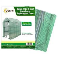 oGrow 49.2 x 74 x 74.8-Inch 2-Tier 8-Shelf Greenhouse Replacement Cover by OGrow