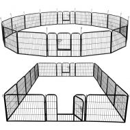 OHOJIDA OHO 16 Panel Heavy Duty Indoor Outdoor Metal Cage Crate Pet Dog Cat Duck Rabbits Fence Exercise Playpen Kennel