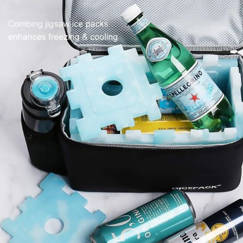  [아마존베스트]OICEPACK Ice Packs for Lunch Box, Freezer Packs, Reusable Slim Cool Pack for Lunch Bags/Lunch Boxes/Office/Jobsite/Picnics/Camping/Beach, for All Ages Use, Set of 10, Blue