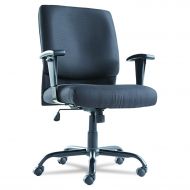 OIF BT4510 Big and Tall Swivel/Tilt Mid-Back Chair, Height Adjustable T-Bar Arms, Black