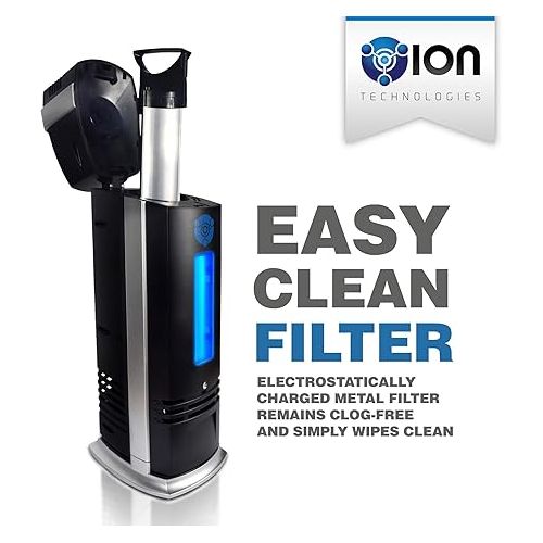  B-1000 Permanent Filter Ionic Air Purifier Pro Ionizer with UV-C, New (Black)