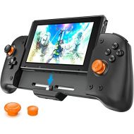 OIVO Switch Controller Grip Compatible with Nintendo Switch， Switch Pro Controller with Comfort Grip， 6 Gyro Axis& Double Motor Vibration for Switch Handheld Mode