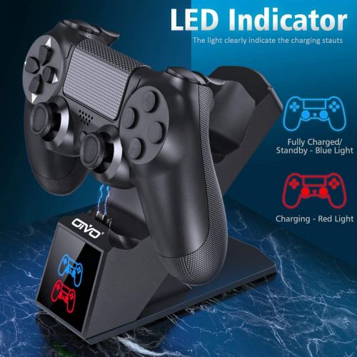  [아마존베스트]PS4 Controller Charger Station, OIVO Playstation 4 Controller Charging Dock Station, Built-in 1.8H Fast-Charging Chip