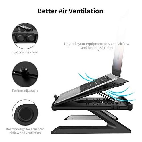  [아마존베스트]OImaster Olmaster Laptop Stand, Muti-Angle Adjustable Portable Foldable Laptop Stand with Heat-Vent, Ergonomic Laptop Stand Riser for Desk Compatible with MacBook, Air, Pro, Surface Laptop