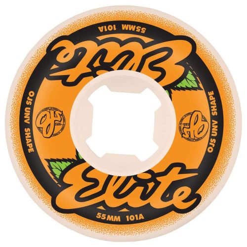  OJ Wheels OJ Elite Universals 101a Skateboard Wheels - White - 55mm