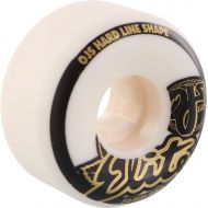 OJ Wheels Elite Hardline White w/Gold/Black Skateboard Wheels - 56mm 99a (Set of 4)