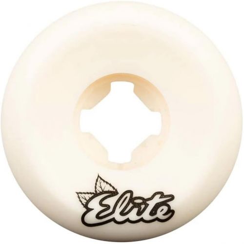  OJ Wheels Elite Hardline White w/Gold/Black Skateboard Wheels - 54mm 99a (Set of 4)