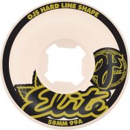 OJ Wheels Elite Hardline White/Gold/Black Skateboard Wheels - 58mm 99a (Set of 4)
