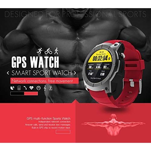  OJBDK Fitness Tracker Bluetooth Smartwatch GPS Smart Watch Pedometer for Fitness, Pulse Monitor, Smart Watch, Sports, Compatible with TF SIM Card