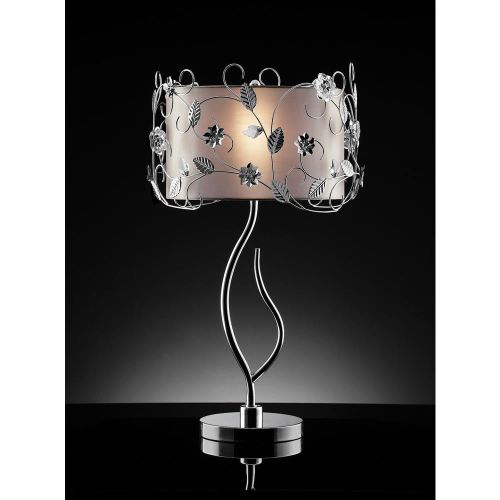  OK Lighting SILVER CRYSTAL TABLE LAMP