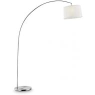 OK Lighting OK-9747-2 80 H Oma Brushed Nickel Arch-Floor Lamp with Satin White Shade