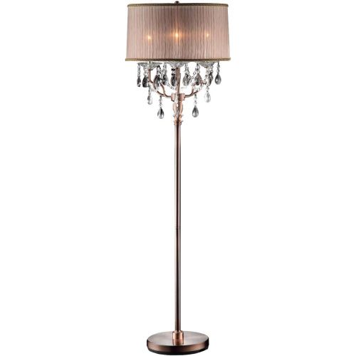  OK Lighting OK LIGHTING OK-5126F OK-5126f Rosie Crystal Floor Lamp Deer Antler Inspired, 18 x 18 x 62