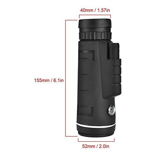  [아마존베스트]OKBY Monocular Telescope 40x Mobile Phone Monocular Kit Telescope Phone Clip Tripod Bag Accessories