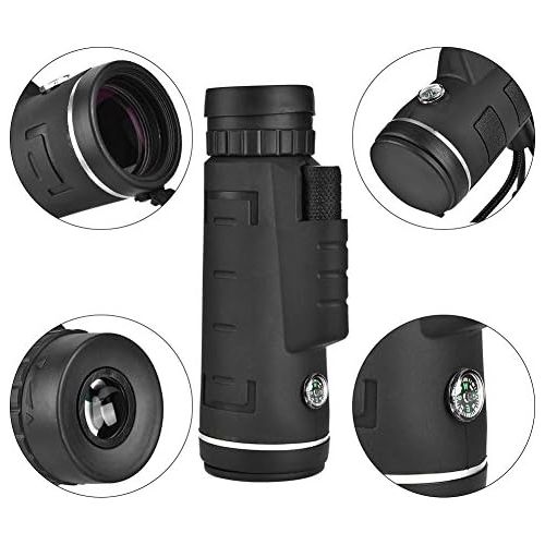  [아마존베스트]OKBY Monocular Telescope 40x Mobile Phone Monocular Kit Telescope Phone Clip Tripod Bag Accessories