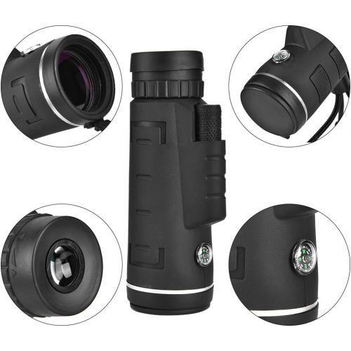  [아마존베스트]OKBY Monocular Telescope 40x Mobile Phone Monocular Kit Telescope Phone Clip Tripod Bag Accessories