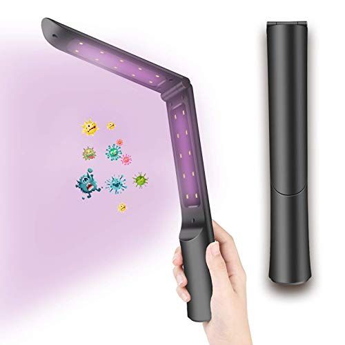  OKF UV Light Sanitizer Wand, Foldable Rechargeable UV Disinfection Light Without Chemicals, Portable Ultraviolet Sterilizer Lamp 99.99% Disinfection for Household, Office, Travel and M