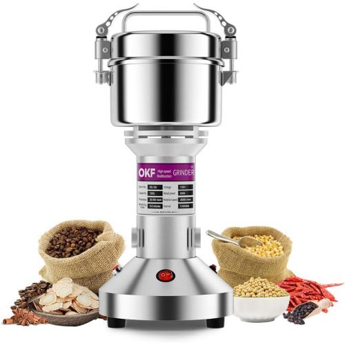  [아마존베스트]OKF Grain Mills 150g Electric Stainless Steel Grain Grinder Mill 110V Cereals Corn Herb Spice Flour Mill Commercial Grade Machine Dry Grain Grinder