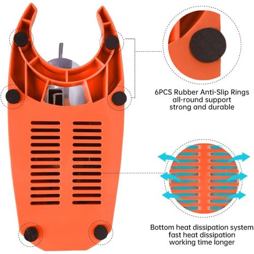  [아마존베스트]OKF Ice Shaver Electric Three Blades Snow Cone Maker Stainless Steel Shaved Ice Machine 220lbs/hr Home and Commercial Ice Crushers (Orange)