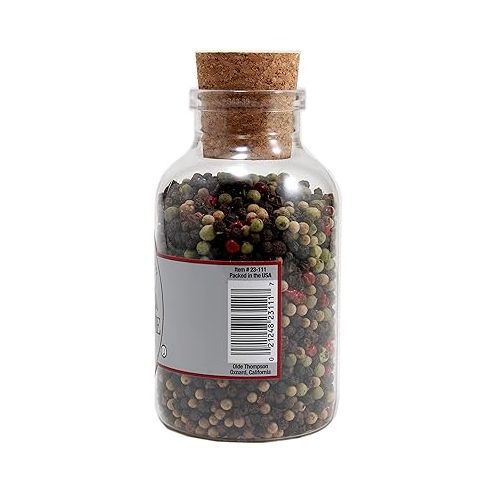  Olde Thompson Pepper Supreme, Whole Pepper Blend With White, Black, Pink, Green Peppercorns, 5.8 oz