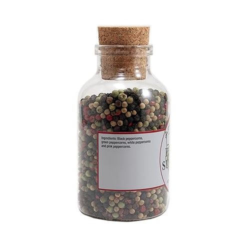  Olde Thompson Pepper Supreme, Whole Pepper Blend With White, Black, Pink, Green Peppercorns, 5.8 oz