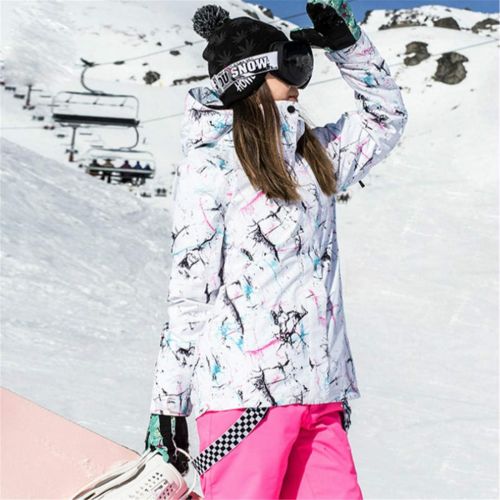  OLEK Womens High Waterproof Windproof Technology Colorful Snowboarding Jacket Ski Pants Set