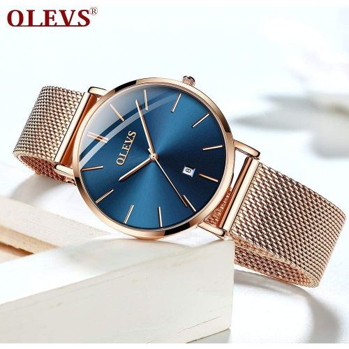  [아마존 핫딜]  [아마존핫딜]OLEVS 6.5mm Ultra Thin Watches for Women Waterproof,Rose Gold Stainless Steel Ladies Watch,Casual Women Watches with Date,Big Face Female Wristwatches,Japanese Quartz Lady Watches,Gifts