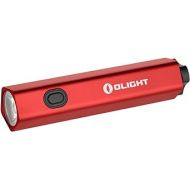 OLIGHT Diffuse Rechargeable EDC Pocket Flashlight, 700 Lumens USB-C Charging Keychain Flashlights, High-Performance LED Light, AA Flashlight for Outdoor and Night Working(Red)