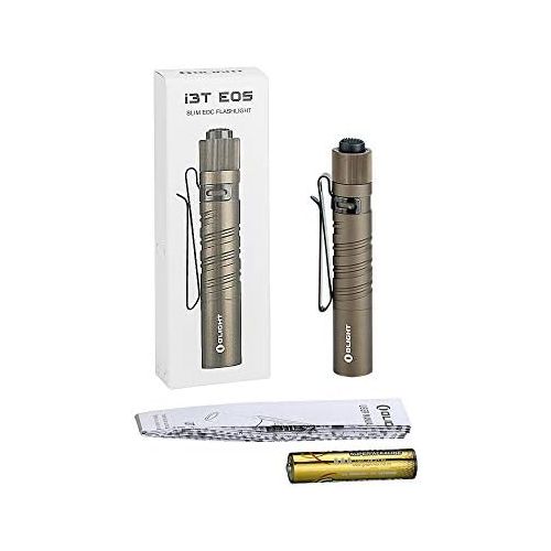  [아마존베스트]OLIGHT Olight I3T EOS 180 Lumens Dual-Output Slim EDC Flashlight for Camping and Hiking, Tail Swith Flashlight with AAA battery (Desert Tan)