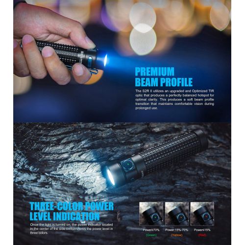  [아마존 핫딜]  [아마존핫딜]OLIGHT Olight S2R II Taschenlampe 1150 Lumen / 135 Meter CW LED USB Magnetische Wiederaufladbare Wasserdicht Taschenlampen, mit 18650 Batterie + BanTac Batteriefach