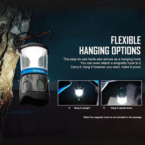  OLIGHT Olantern Mini 150 Lumens LED MCC Rechargeable Lantern Flashlight, 4 Dimmable Modes, 360-Degree Beam Perfect Mini Lantern for Hunting, Camping, Fishing, Emergencies, Home（Jet