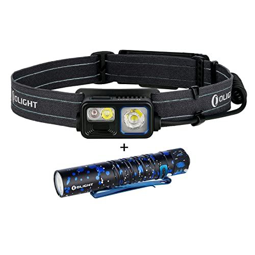  OLIGHT Array 2S 1000 Lumens Hand Wave Control Headlamp Bundle with OLIGHT I5T EOS 300 Lumens Tail Swith Flashlight for Camping and Hiking