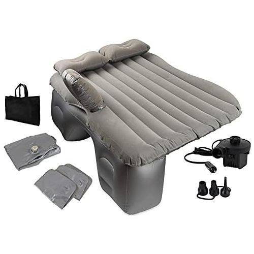  OLIVIA & AIDEN Inflatable Car Air Mattress with Pump (Portable) Travel, Camping, Vacation | Back Seat Blow-Up Sleeping Pad | Truck, SUV, Minivan (Car Mattress, Grey)