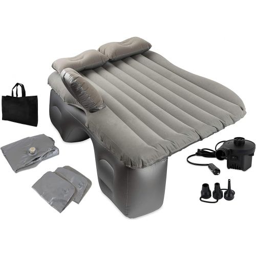  OLIVIA & AIDEN Inflatable Car Air Mattress with Pump (Portable) Travel, Camping, Vacation | Back Seat Blow-Up Sleeping Pad | Truck, SUV, Minivan (Car Mattress, Grey)