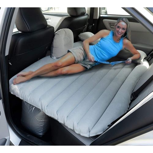  OLIVIA & AIDEN Inflatable Car Air Mattress with Pump (Portable) Travel, Camping, Vacation | Back Seat Blow-Up Sleeping Pad | Truck, SUV, Minivan (Car Mattress, Grey)