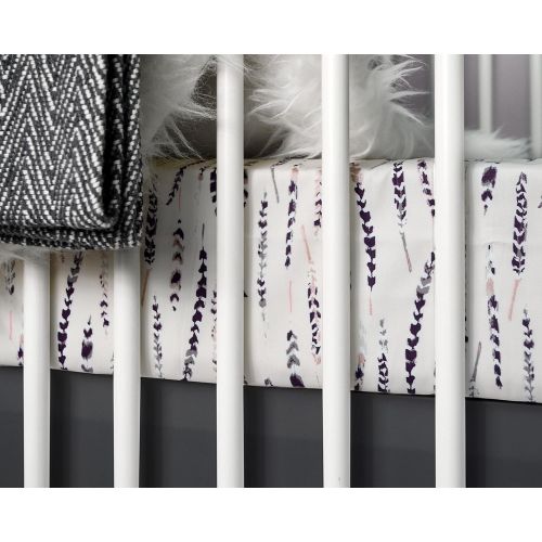  OLLI+LIME Crib Bedding Set - Feather Blush Design