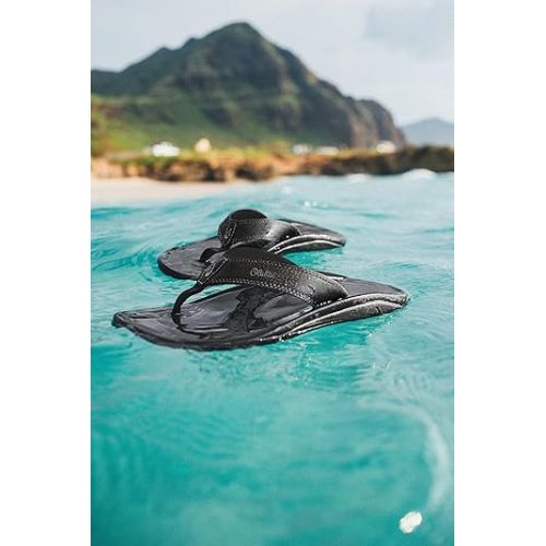  OluKai Ohana Men's Beach Sandals, Quick-Dry Flip-Flop Slides, Water Resistant & Lightweight, Compression Molded Footbed & Ultra-Soft Comfort Fit
